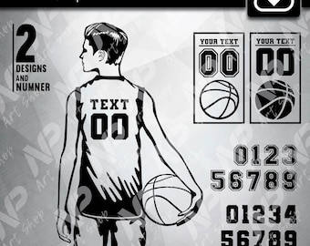 SVG de jugador de baloncesto: Diseño deportivo escolar (descarga digital)