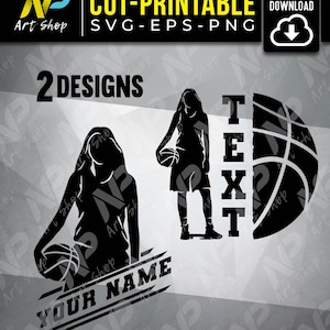 Basketball Girl svg, Basketball SVG, Équipe de basket-ball, École de basket-ball, Sports, Basketball, Svg pour cricut