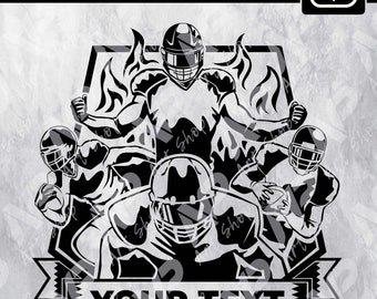 Football Team SVG: American Football Player Cut File (Digital Download)