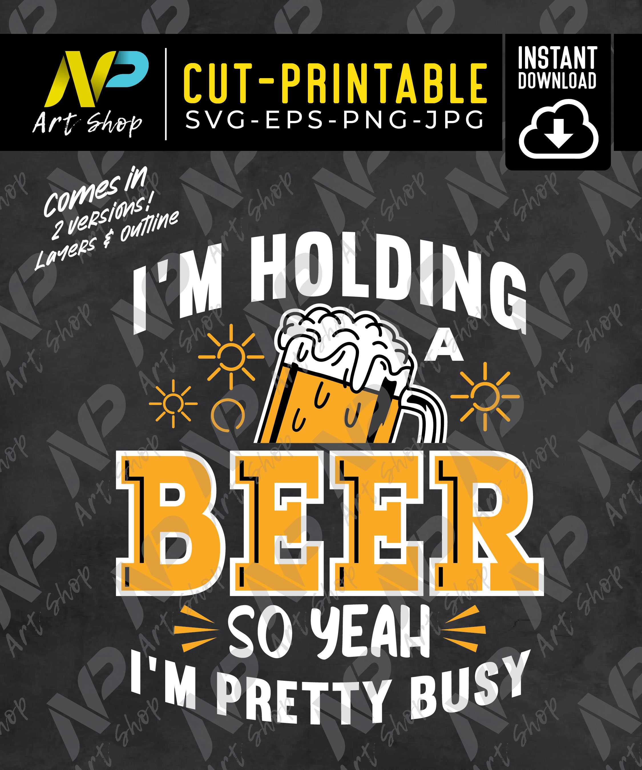 Beer SVG I'm Holding a Beer So Yeah Beer Fan Shirt svg Etsy