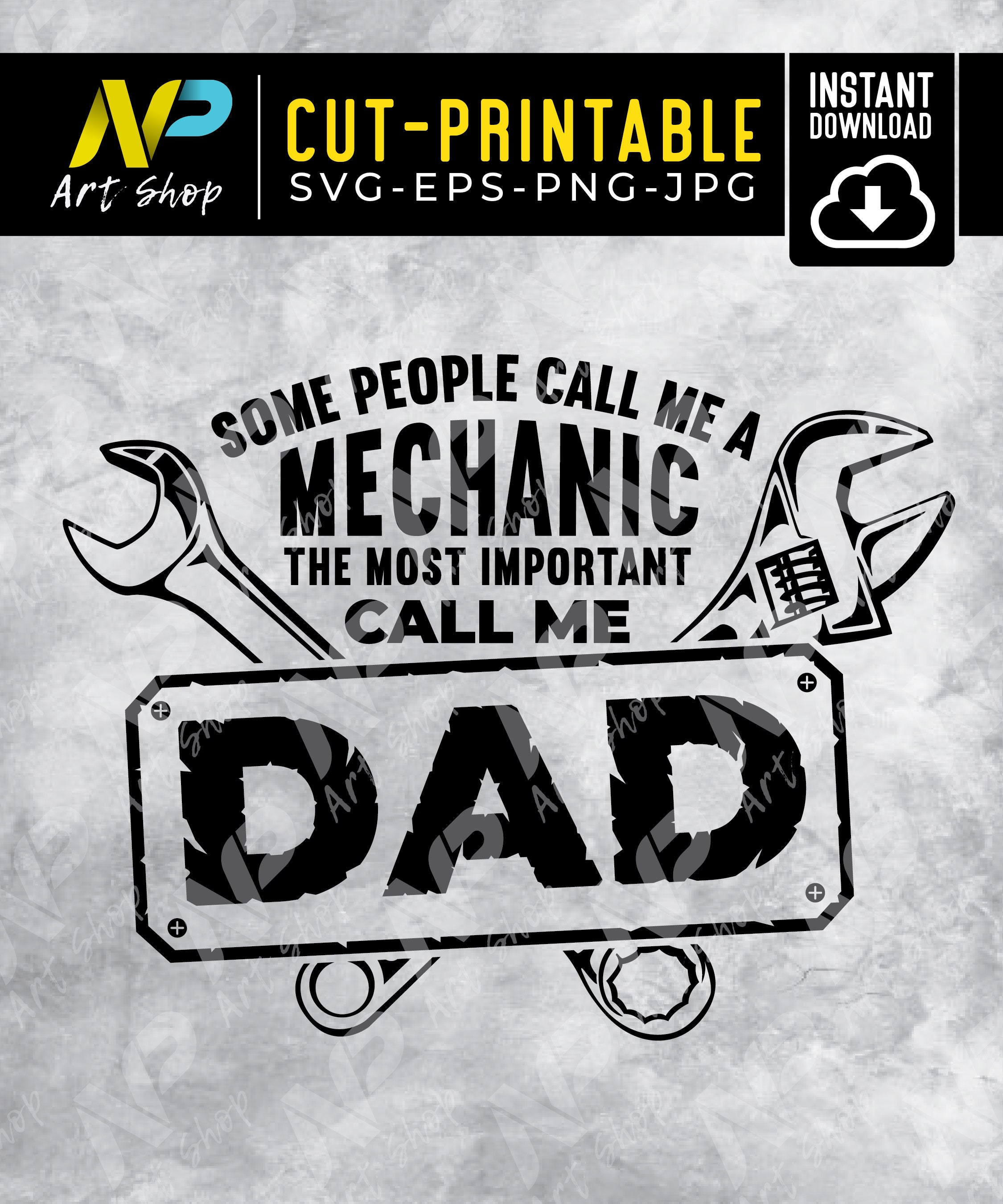 Download DAD svg Some people call me a mechanic the most important | Etsy