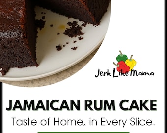 Traditional Jamaican Black Cake, Fruit Cake, Rum Cake, Caribbean Christmas Cake, Moist Wedding Cake, English Pudding Dessert