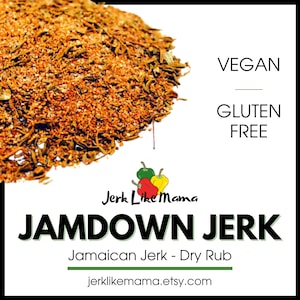 Authentic Jamaican Jerk Dry Rub, BBQ Rub, Hand Crafted Gourmet Spices, Gluten Free, No MSG