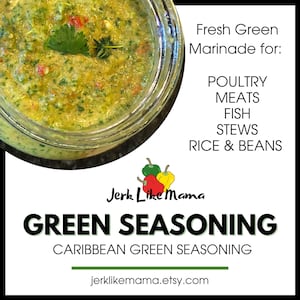 Caribbean Green Seasoning, Sofrito, Epis  Handmade & Small Batched