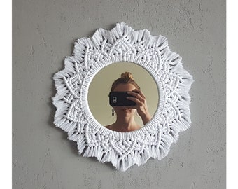 Macrame boho mirror Wall hanging decoration