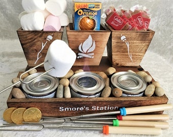 Smores Station Set - Fireside Fun for Christmas, Birthdays, Family Gatherings, Glamping, Picnics, BBQ's, Fathers Day