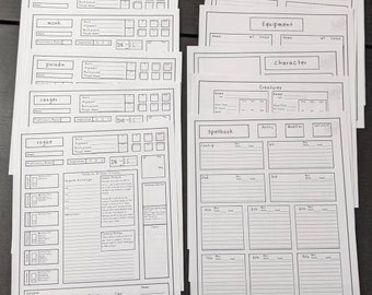 Fillable Character Sheet 5e - Etsy