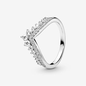 Princess Wishbone Ring Fashion Women Jewelry Ring with Crystal For Women Wedding Party