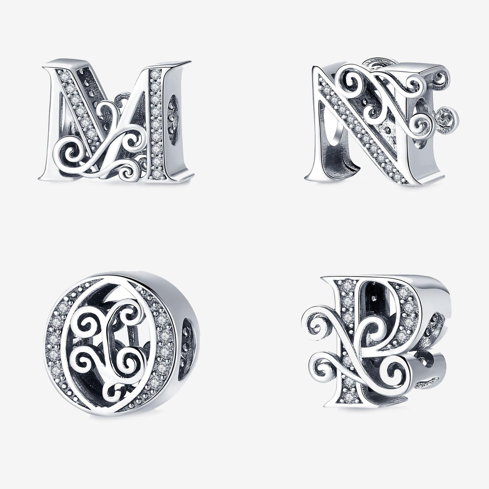 Alphabet Full Series Pandora Charms 925 Sterling Silver AZ Etsy