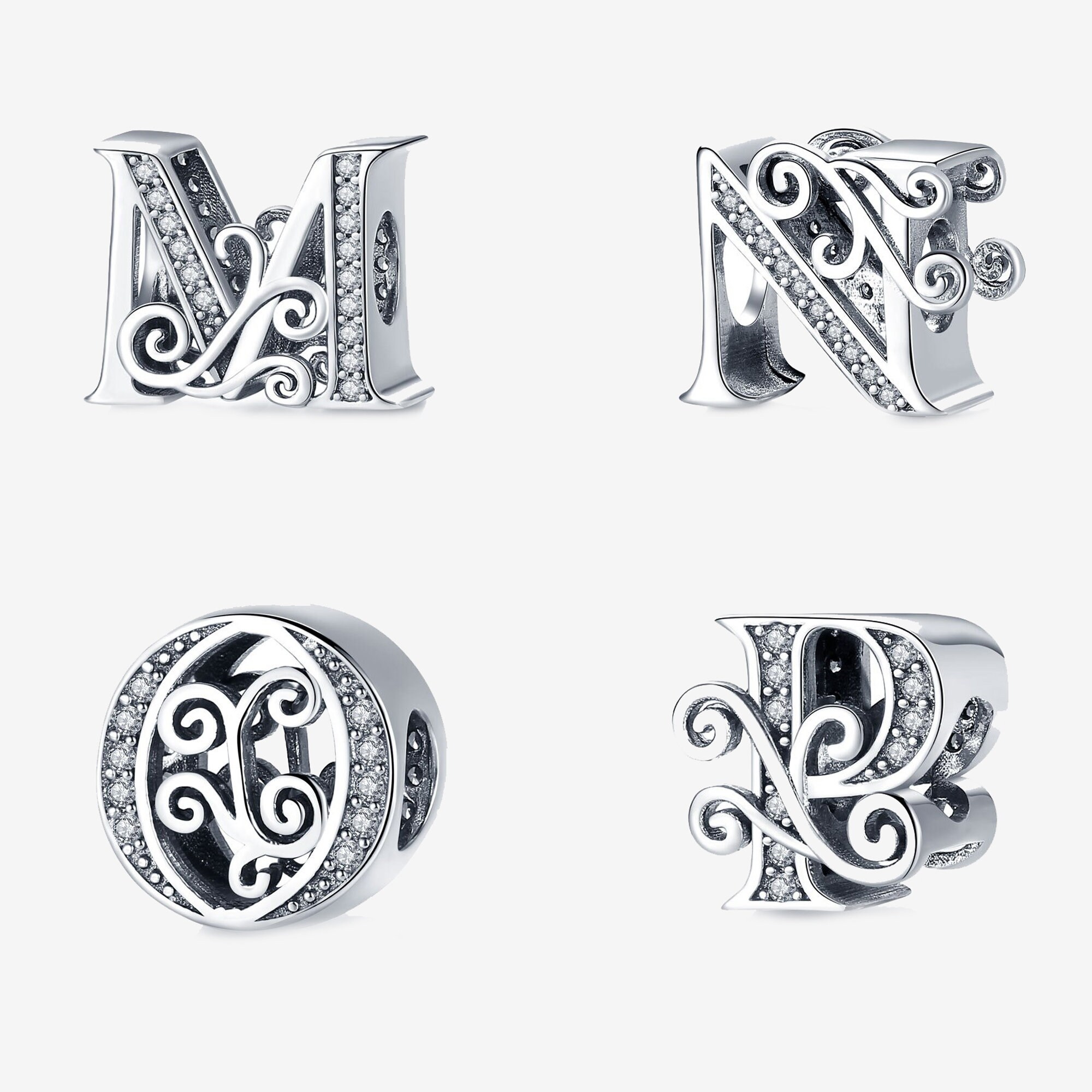 Alphabet Full Series Pandora Charms 925 Sterling Silver AZ Etsy