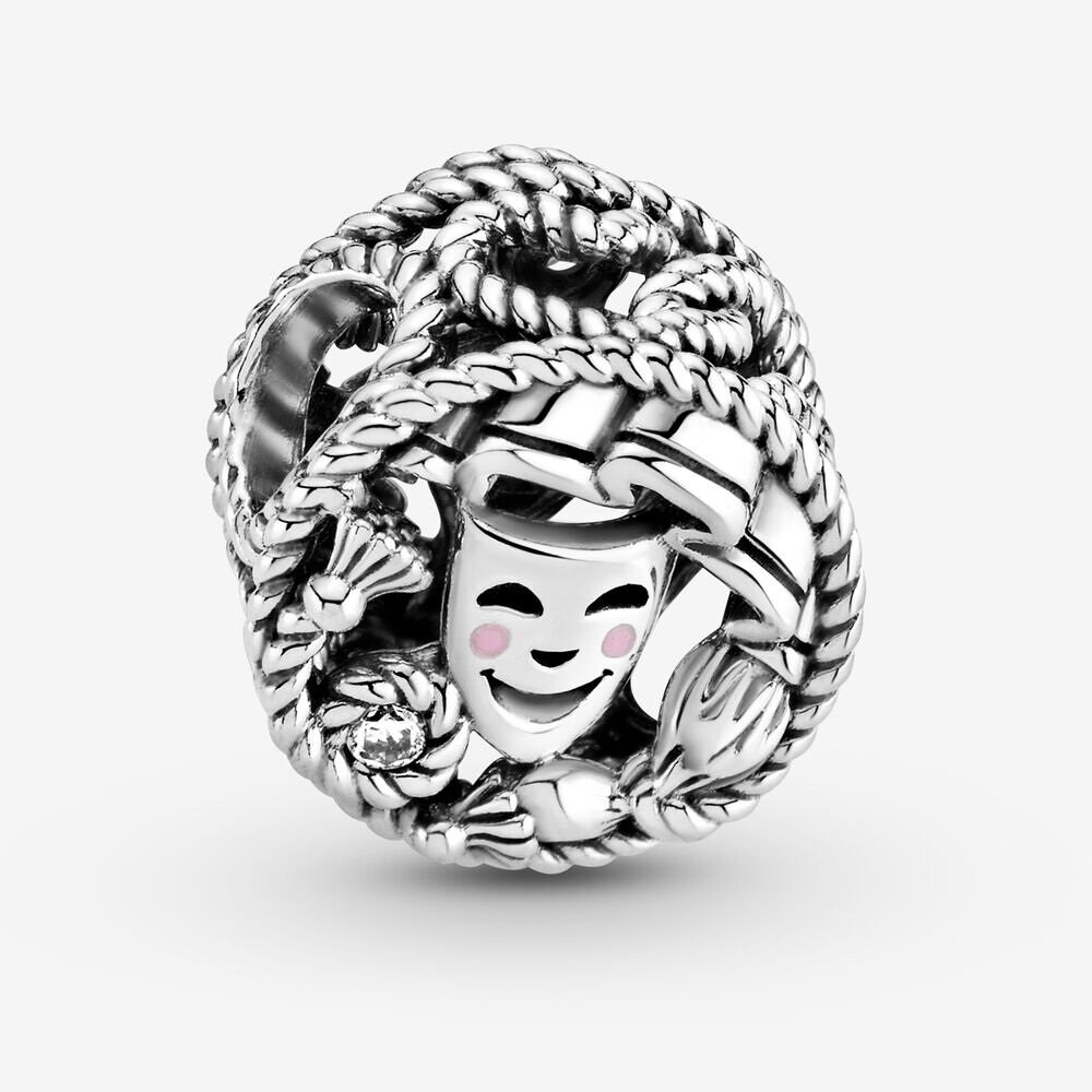 Pandora Comedy & Tragedy Drama Masks Charm 925 Sterling Silver Etsy
