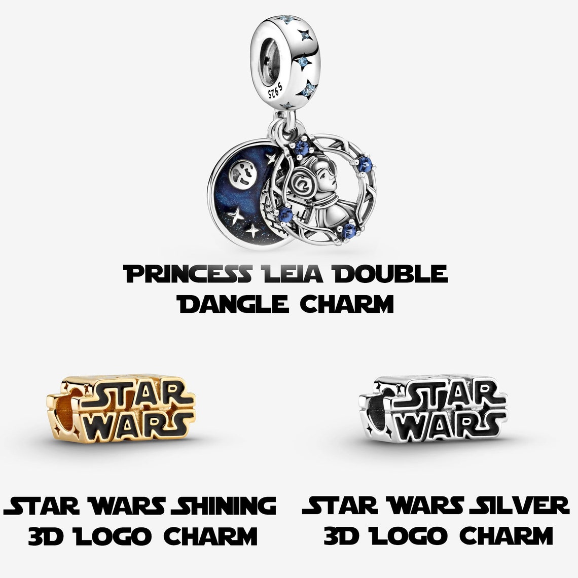 Star Wars Full Series Pandora Charms 925 Sterling Silver Yoda Etsy UK
