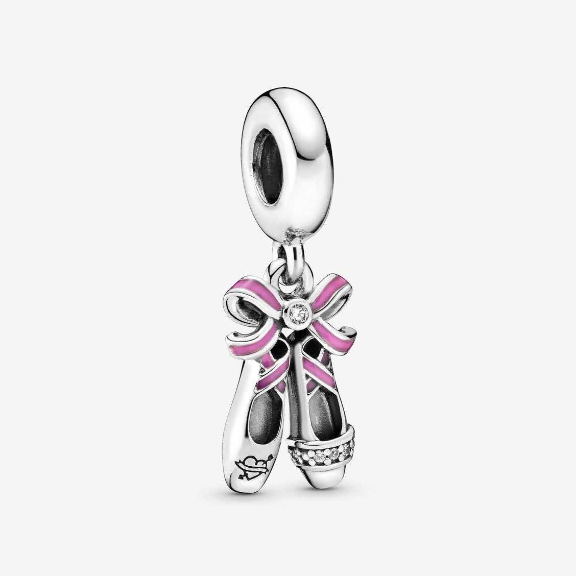 Pink Ballerina Shoes Dangle Charm Fashion Women Jewelry Charm, Charms