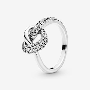 Knotted Heart Ring Fashion Women Jewelry Ring with Crystal For Women Wedding Party