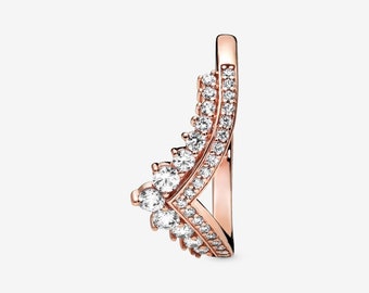 Pandora Princess Wishbone Ring Sterling 