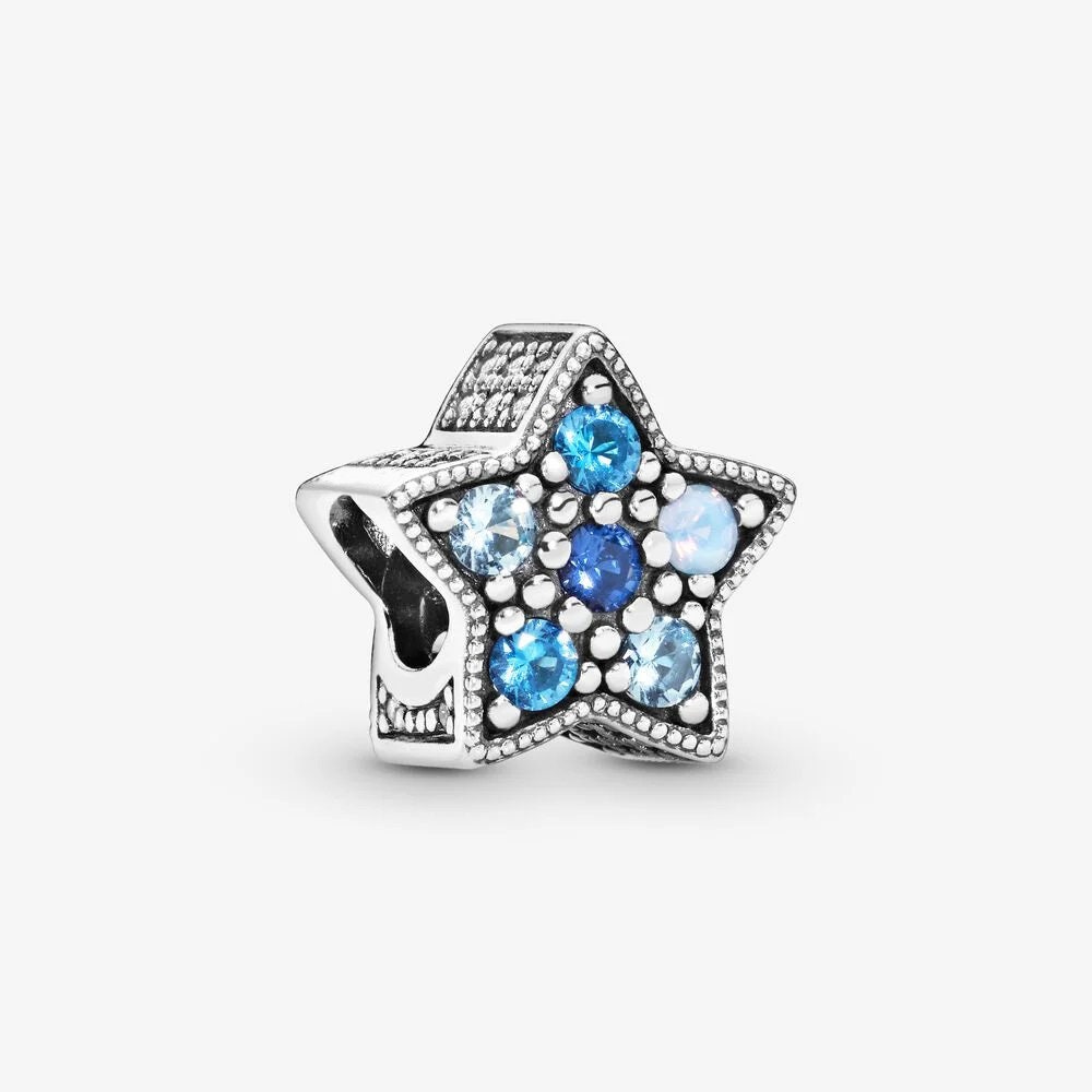 Bright Blue Star Charm Bracelet Fashion Women Jewelry Charm