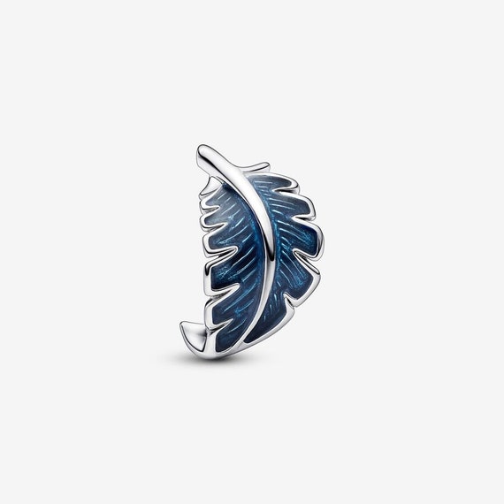 Blue Curved Feather Charm Bracelet Fashion Women Jewelry Charm