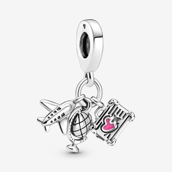 Airplane Globe & Suitcase Dangle Charm Pandora Charms 925 - Etsy