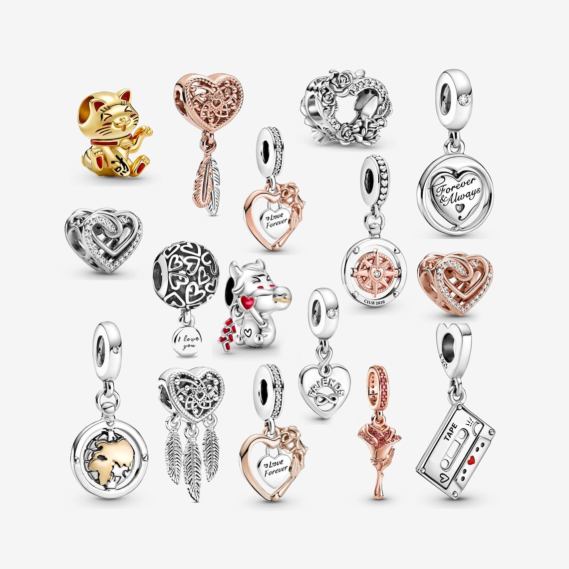 2021 New Arrival Pandora Charm 925 Sterling Silver Fashion Etsy