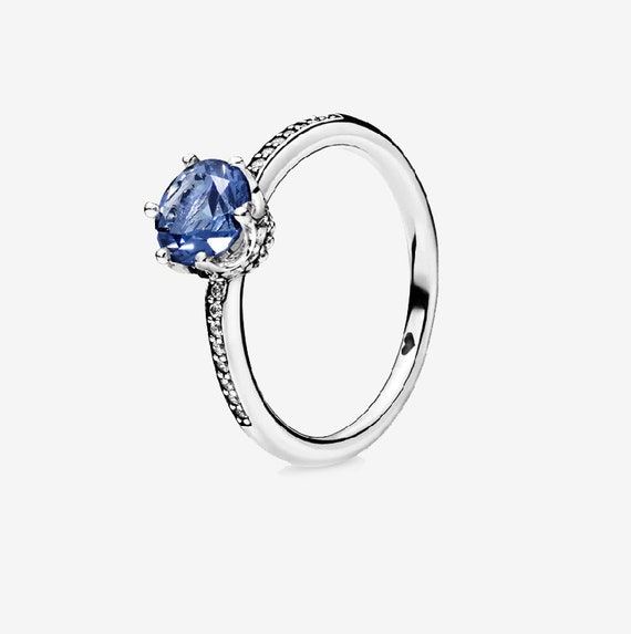 Blue crown cheap ring pandora