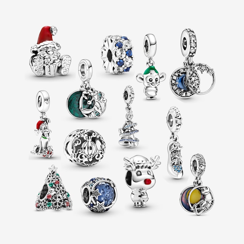 Special Disney Christmas Pandora Charm Series 925 Sterling Etsy