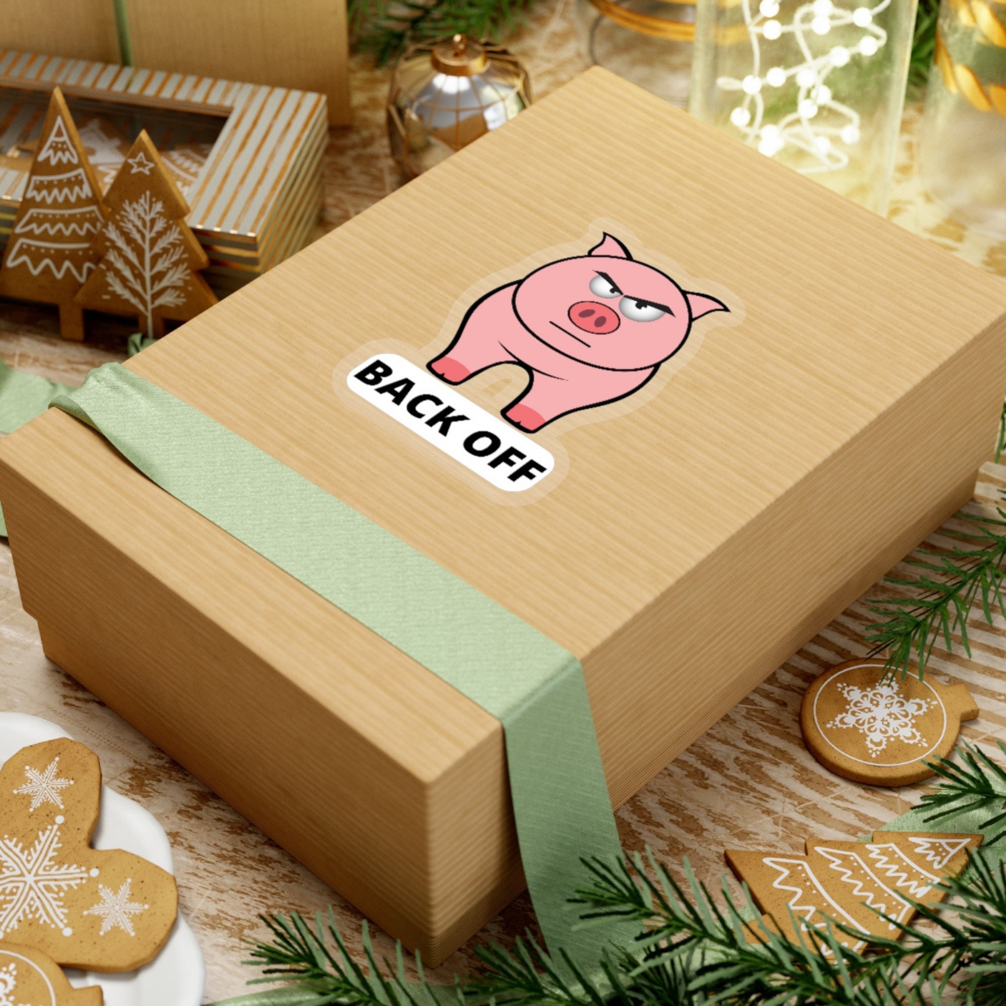 Back off Angry Pig Sticker Four Sizes Available. Printed in the USA. - Etsy