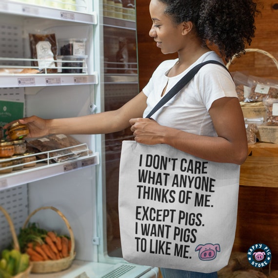 Tragetasche Mit Schweine-Design – Canvas-Tasche 37x32 Cm Für Schweineliebhaber