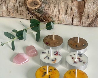 Warm scents Soy wax tea lights. 6 or 8 pack