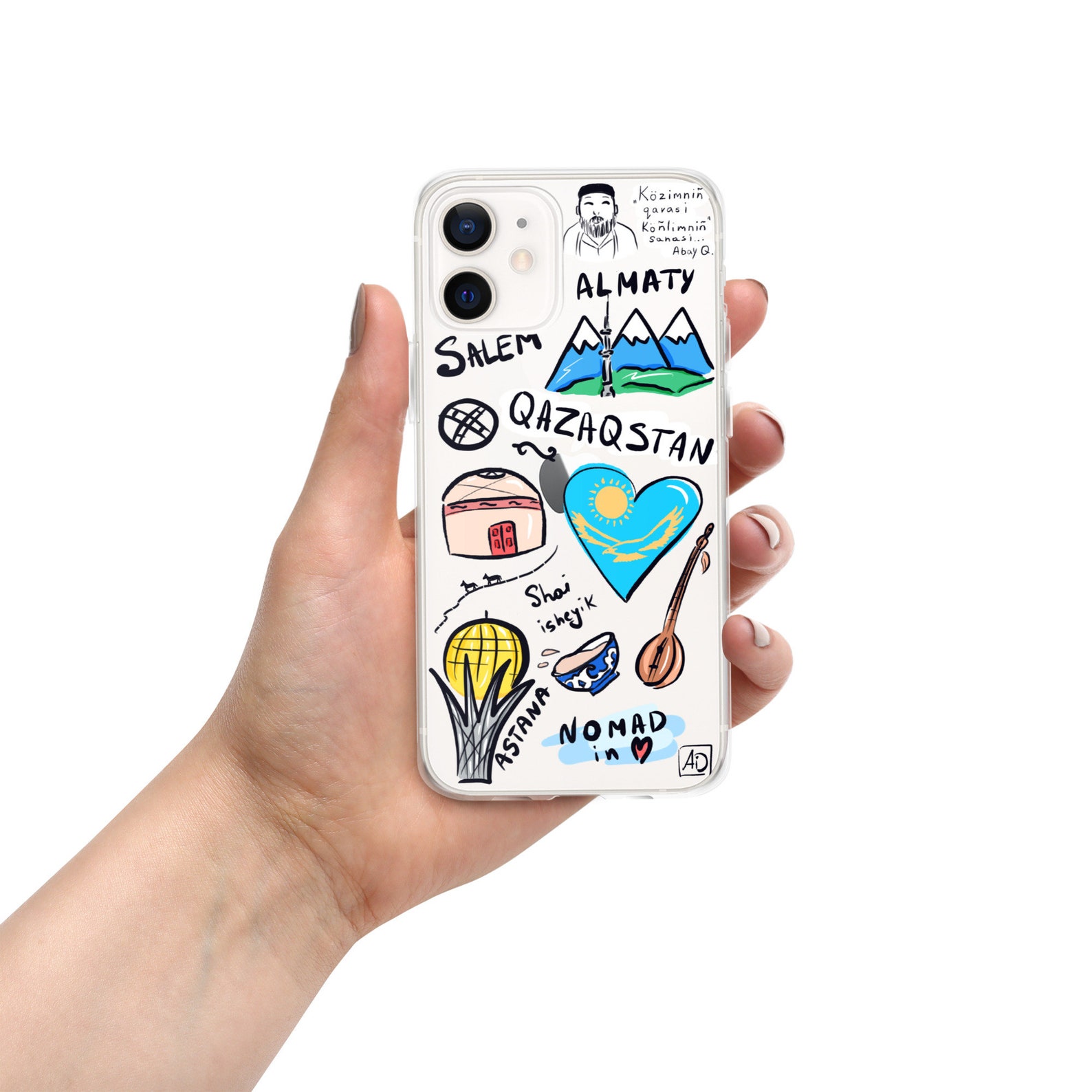 Unique Kazakh Design Clear Case for Iphone®, Mobile Case, Kazakh ...