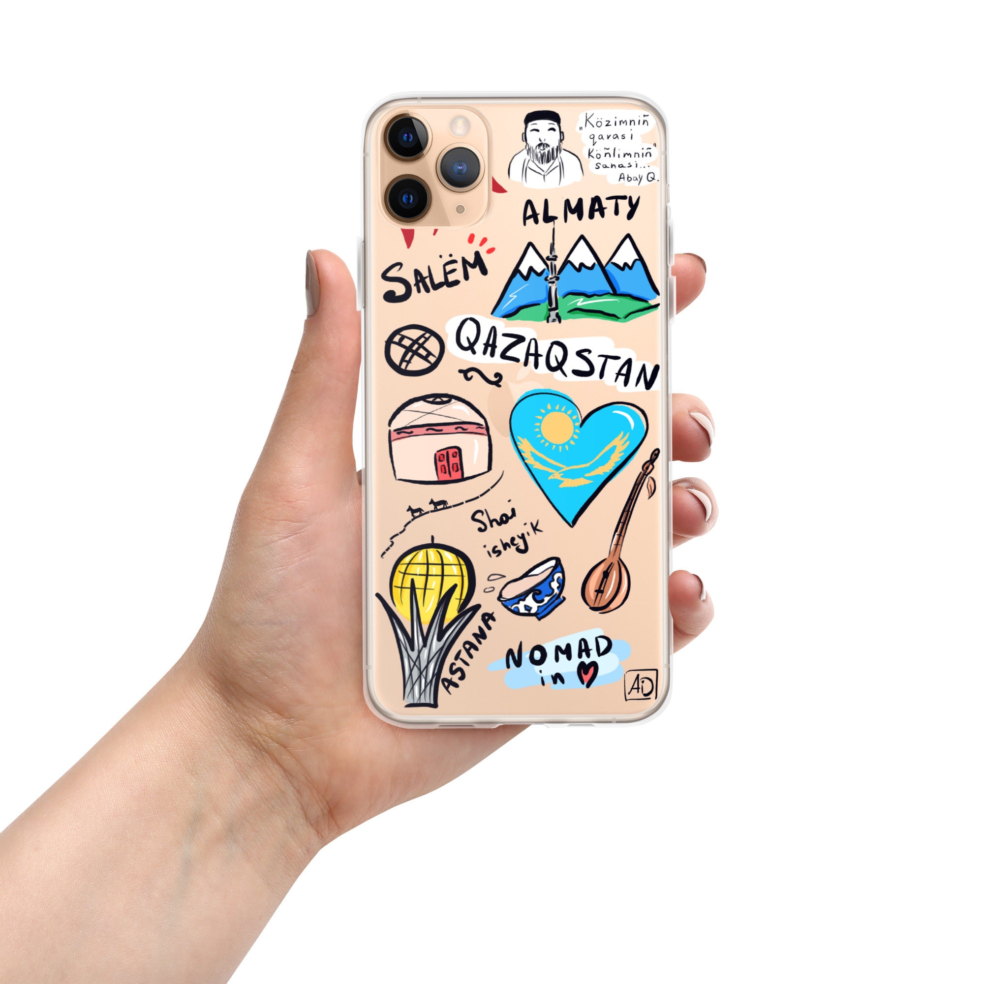 Unique Kazakh Design Clear Case for Iphone®, Mobile Case, Kazakh ...