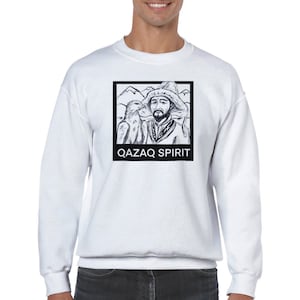 Qazaq Spirit, Original Design, Kazakh, Classic Unisex, Crewneck Sweatshirt, Kazakhstan