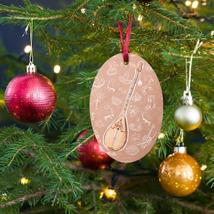 Dombra, Kazakh, Kazakhstan, Wooden ornaments, Magnet, Christmas, New Year