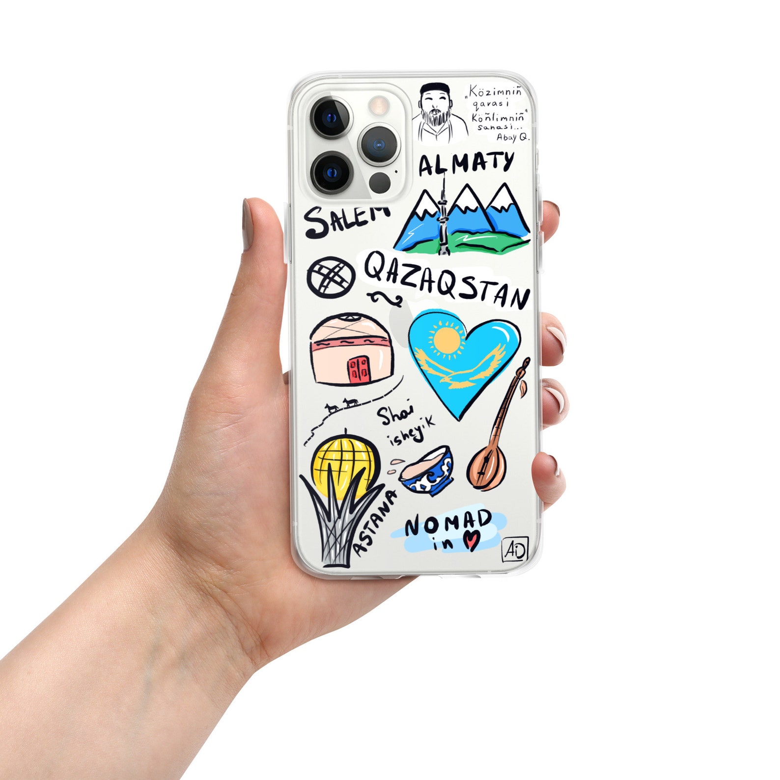 Unique Kazakh Design Clear Case for Iphone®, Mobile Case, Kazakh ...