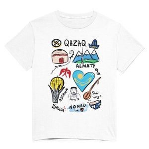 Qazaq Soul, Kazakhstan, Kazakh, Qazaq, Landscape, Yurt, Heavyweight Unisex Crewneck T-shirt