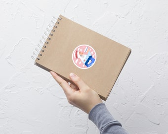 Mujer kazaja, Kazajstán, pegatinas sin burbujas