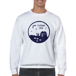 TUGAN JER Unique Kazakh Design, Kazakh, Classic Unisex, Crewneck Sweatshirt, Kazakhstan