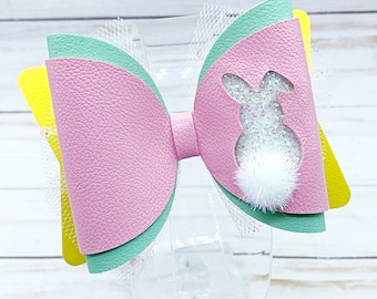 ToddlerKid Face Mask 3.5 Pinwheel Bow GirlsAdult Twist Headband 5\u201d Bow Easter Peeps