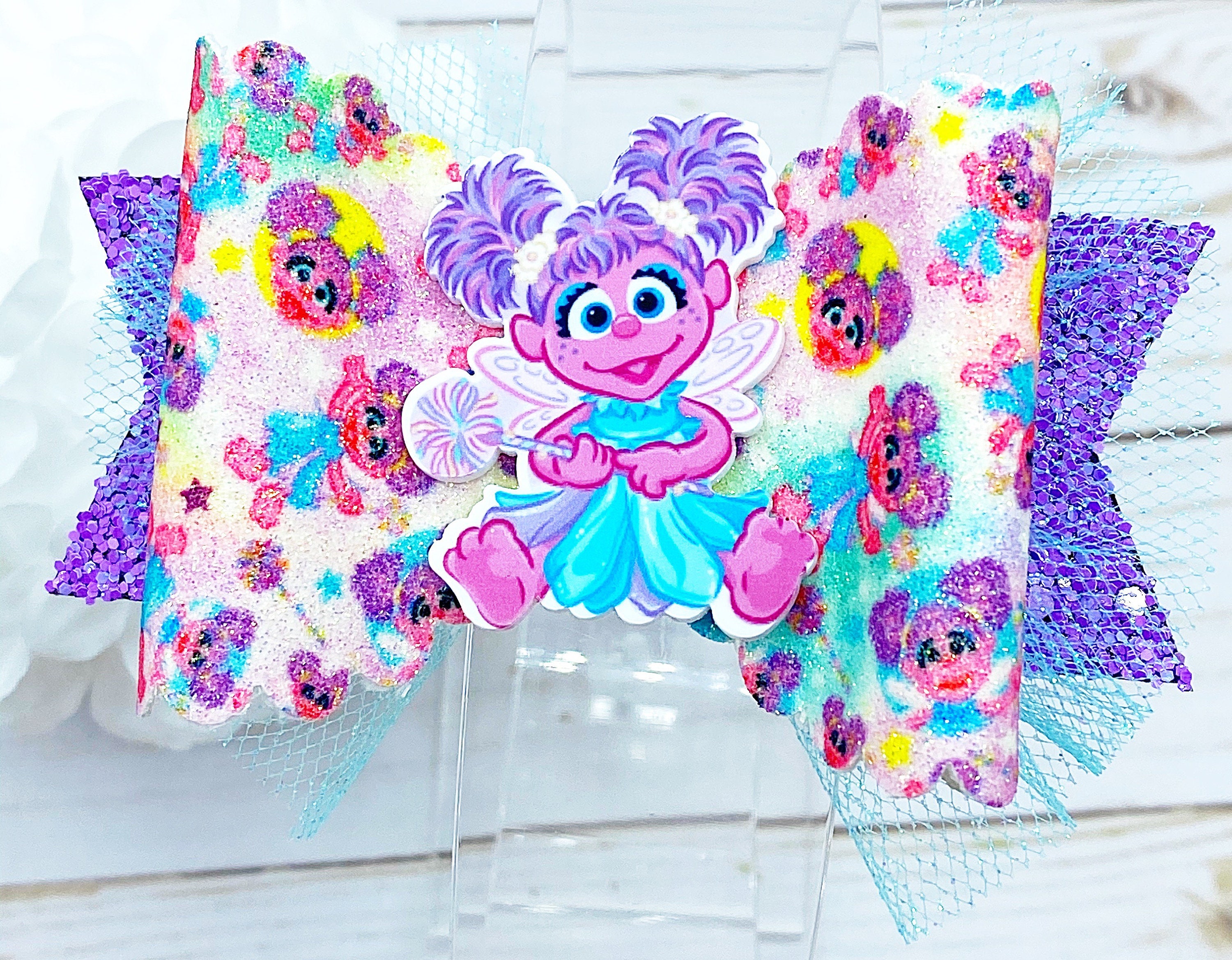 Hair Bow, Girls Hair Bows, Faux Leather Glitter Hair Bow
