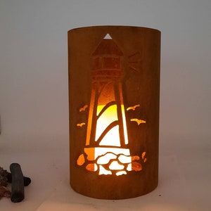 Lantern lighthouse on rock