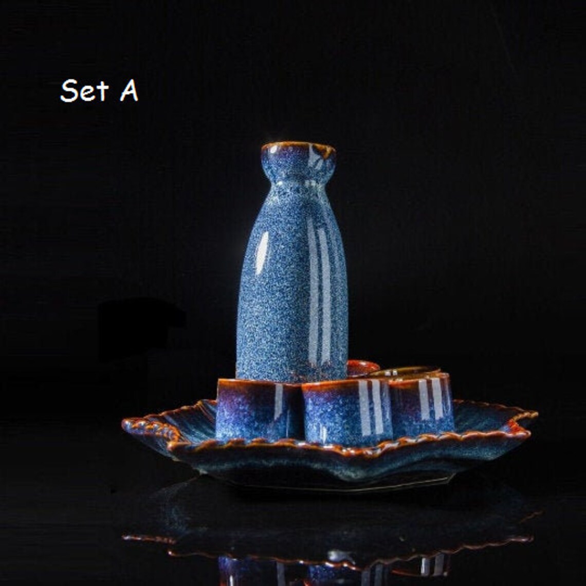 Handmade Sake set Ceramic Sake Set Sake Decanter & 6 cups Etsy