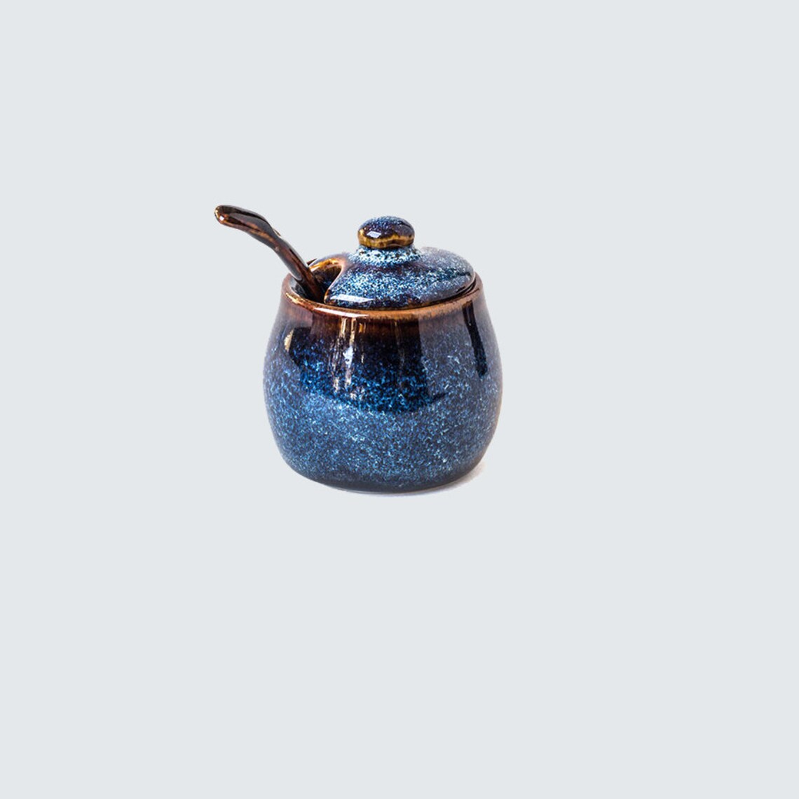 Sugar Bowl with Lid and Spoon Ceramic sugar bowl Pottery Etsy