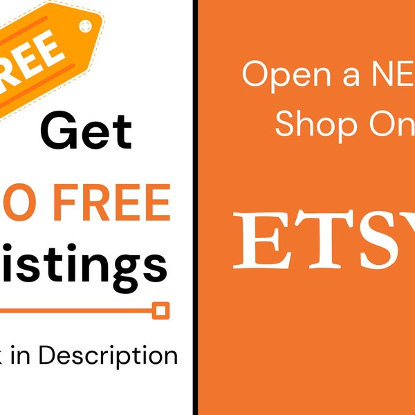 40 Free Etsy Listings To Open New Shop **NO PURCHASE** For New Seller Get 40 Free Listings, Link in Description- https://etsy.me/3PZdkos