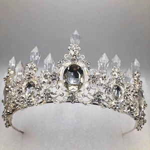 Rhinestone Crystal Bridal Tiara-wedding tiara, princess tiara, crown, head piece tiara, prom tiara, head piece