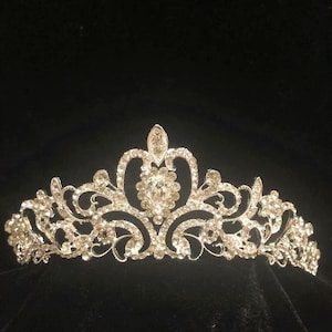 Rhinestone Bridal Tiara-wedding tiara, princess tiara, crown, head piece tiara, prom tiara, head piece