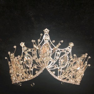 Silver/Gold Crystal Tiara, Wedding Tiara,Bridal Tiara ,Wedding Accessories, Silver Bridal Headpiece