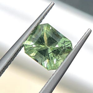 Natural Apple green Rutile  Peridot Radiant cut  2.01 carat ,August birthstone , perfect for jewellery and gifts.