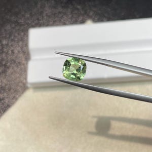 Natural Apple green Rutile  Peridot cusion cut  2.97 carat ,August birthstone , perfect for jewellery and gifts.