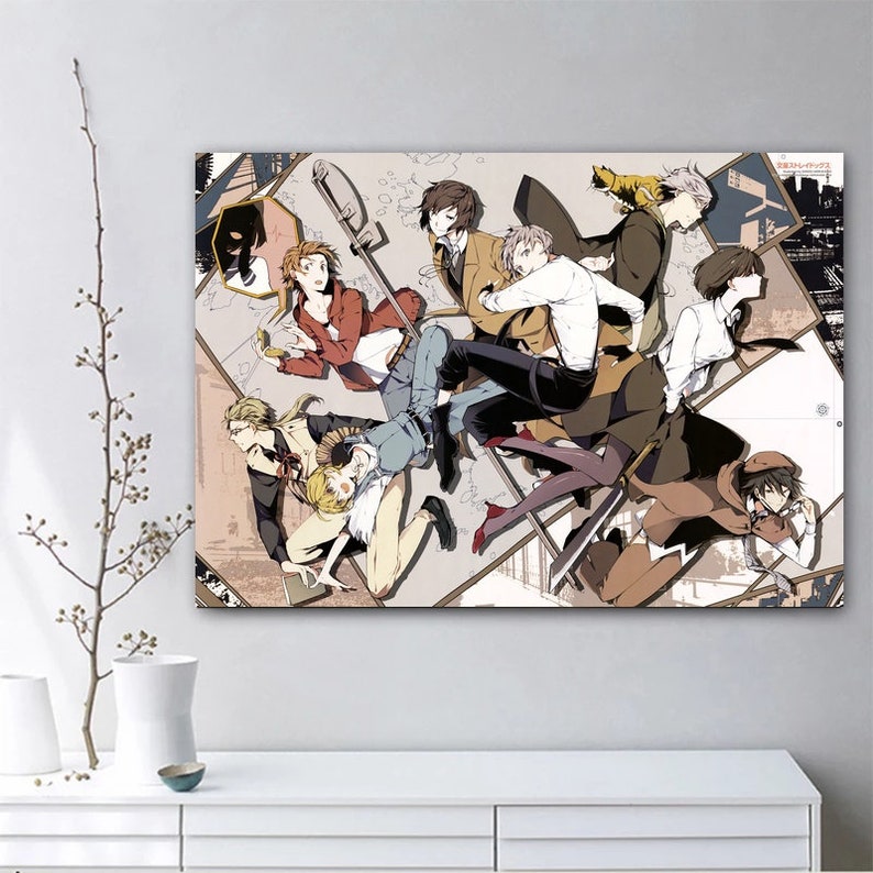 Bungou Stray Hunde Anime Poster Leinwand Wand Kunst Wohnzimmer Etsy