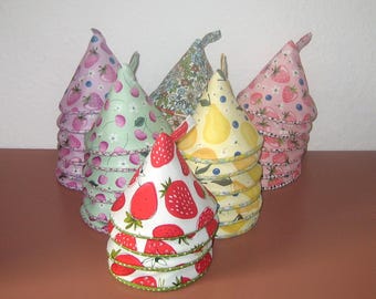 1 Paar Deckellupfer für den Kochtopfdeckel VERSANDFERTIG, Deckelhütchen, Topflappen, Küche, Deko, Deckelheber, Geschenk, Koch, Mitbringsel