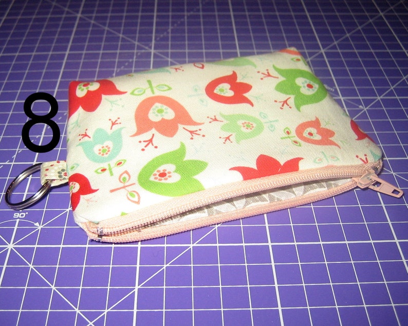 kleines Etui, VERSANDFERTIG Mini-Etui, Schlüsselanhänger, Taschenanhänger, Kartenmäppchen, Kleingeldbörse, kleiner Geldbeutel, Geschenk Bild 9